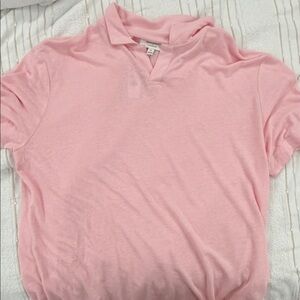 Banana Republic Light Pink Linen-Blend Shirt